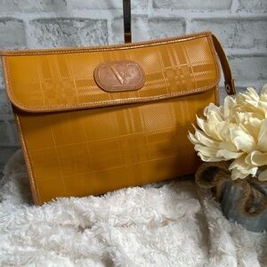 Mario Valentino Mustard Clutch Bag
